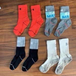 Under Armour Men’s Crew Socks Pack - Orange, Gray, Black, White